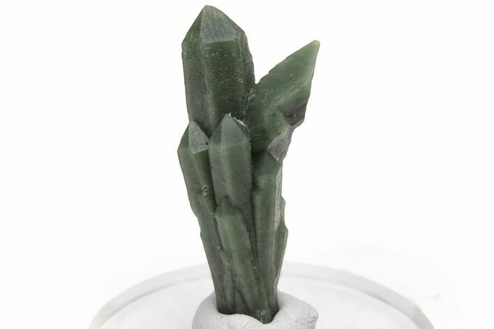 Green, Hedenbergite Included Quartz Cluster - Mongolia #231687